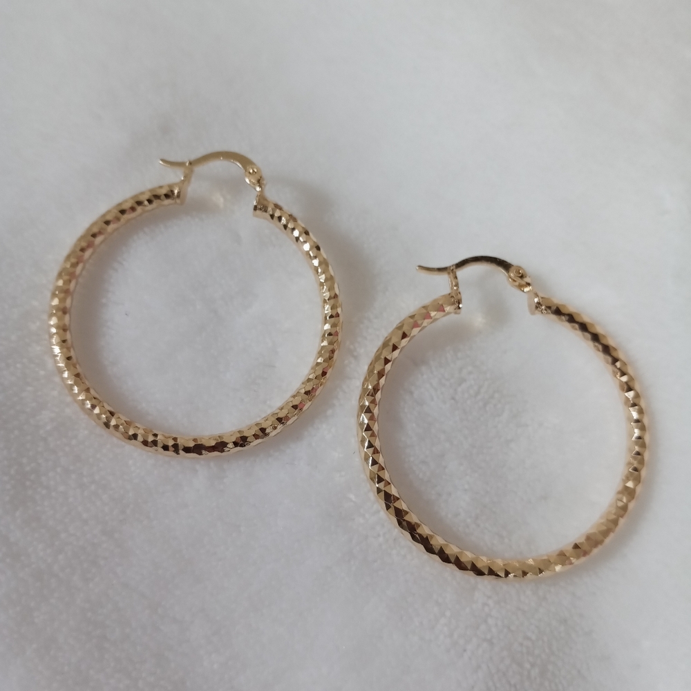Hoop gold filled earrings